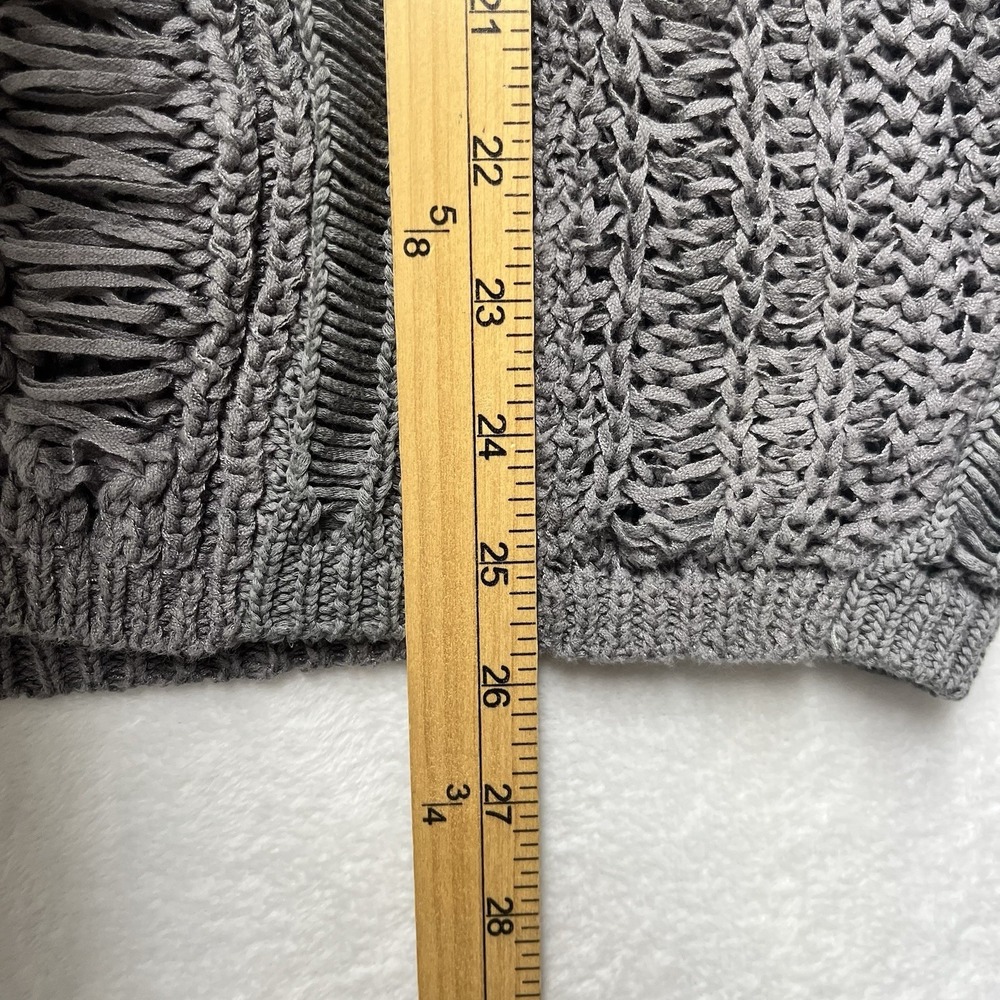 The Kooples Open‎ Knit Sweater Womens Medium Gray - Picture 9 of 13